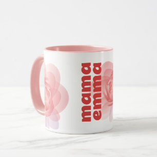 Caneca Presente personalizado de Mug de Flor Rosa Persona