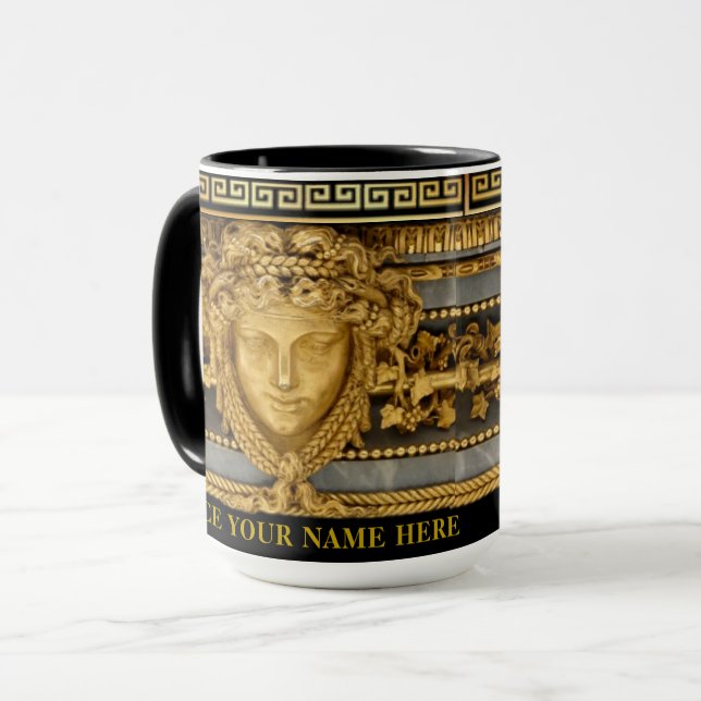 Caneca Presente Personalizado de Ormolu Francês Chique (Frente Esquerda)