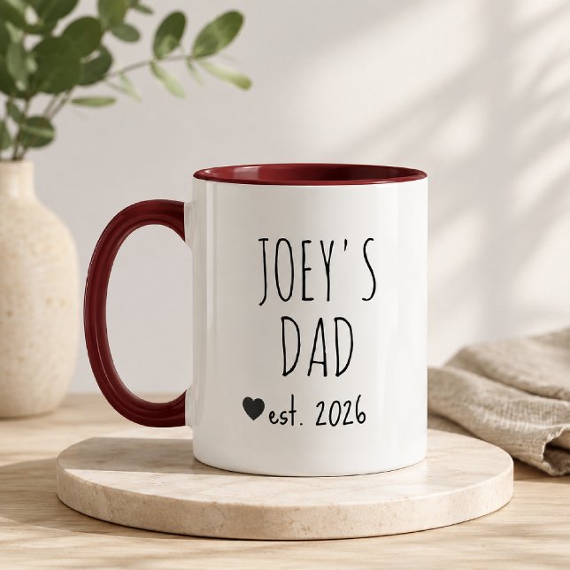 Caneca Presente Personalizado de Pai Novo Do Menino (Criador carregado)