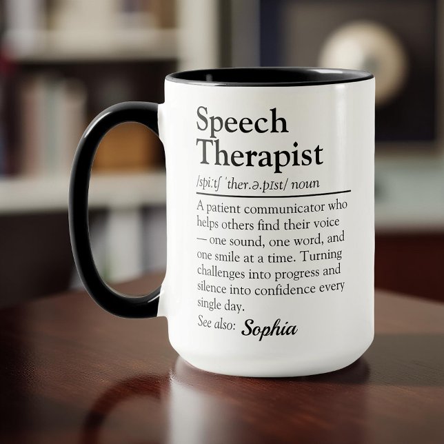Caneca Presente Personalizado Definição de Terapeuta da F (Criador carregado)