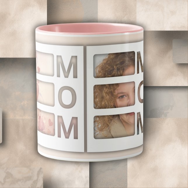 Caneca Presente personalizado para a melhor Mãe com 3 fot (Criador carregado)