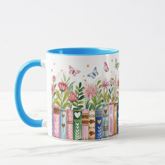 Caneca Presente Personalizado para Amante de Livros (Esquerda)