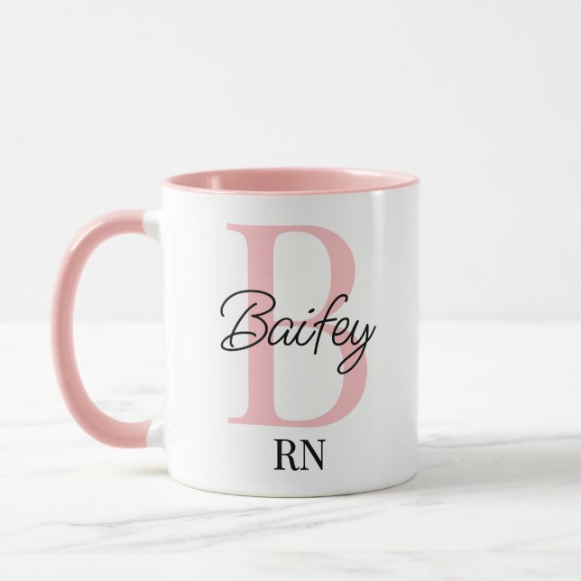 Caneca Presente personalizado para enfermeiro, RN, LPN, C (Esquerda)