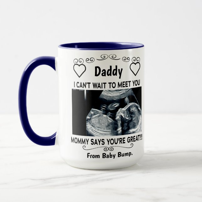 Caneca Presente Personalizado Para Novo Pai De Bebê Não N (Esquerda)
