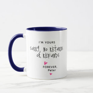 Caneca Presente Romântico de Namorados Simples e Minimali