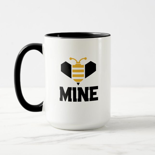 Caneca Presente Romântico Minimalista de Abelha (Esquerda)