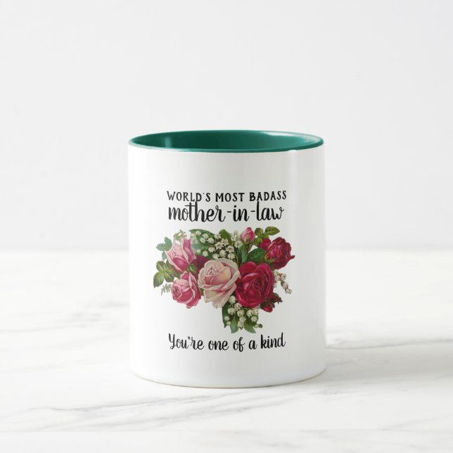 Caneca Presente-sogro BADASS - Um dos tipos de Rosas (Centro)