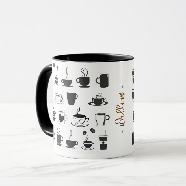 Caneca Presente Único para Amantes de Café | Café com Nom (Frente Esquerda)