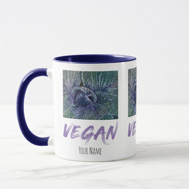 Caneca Presente Vegan Red Cabbage Vintage (Esquerda)