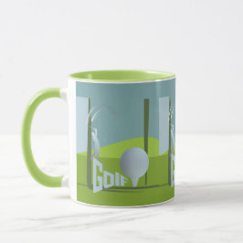 Caneca Presente verde de golfe legal