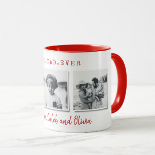 Caneca Presente vermelho moderno do melhor dia de os pais