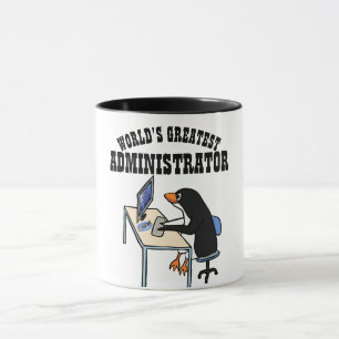 Caneca Presentes ADMINISTRADOR ADMIN Maior do Mundo Pingu