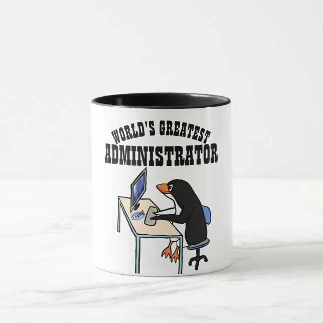 Caneca Presentes ADMINISTRADOR Maior do Mundo Pinguim (Centro)