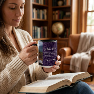 Caneca Presentes Cristãos Folhas Vintage para Mulheres Vi