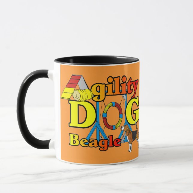 Caneca Presentes de Agilidade de Beagle (Esquerda)