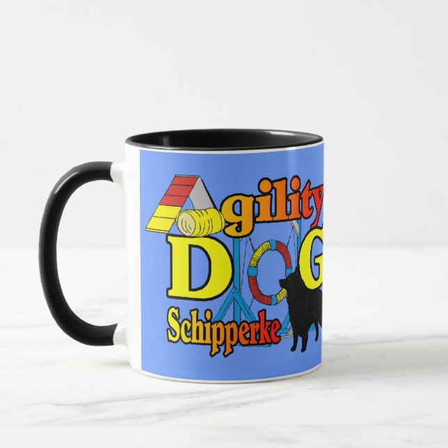 Caneca Presentes de Agilidade Schipperke (Esquerda)