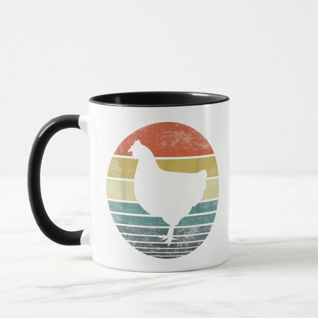 Caneca Presentes de Amante de Frango Engraçado Fazendeiro (Esquerda)