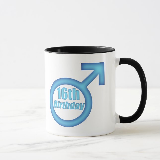 Caneca Presentes de aniversário dos meninos 16os (Direita)