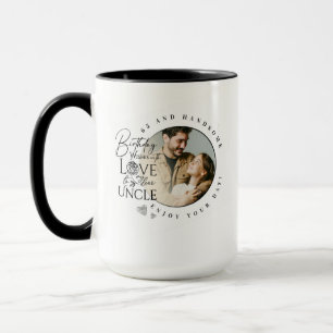 Caneca Presentes de Aniversário para Tio Foto Personali