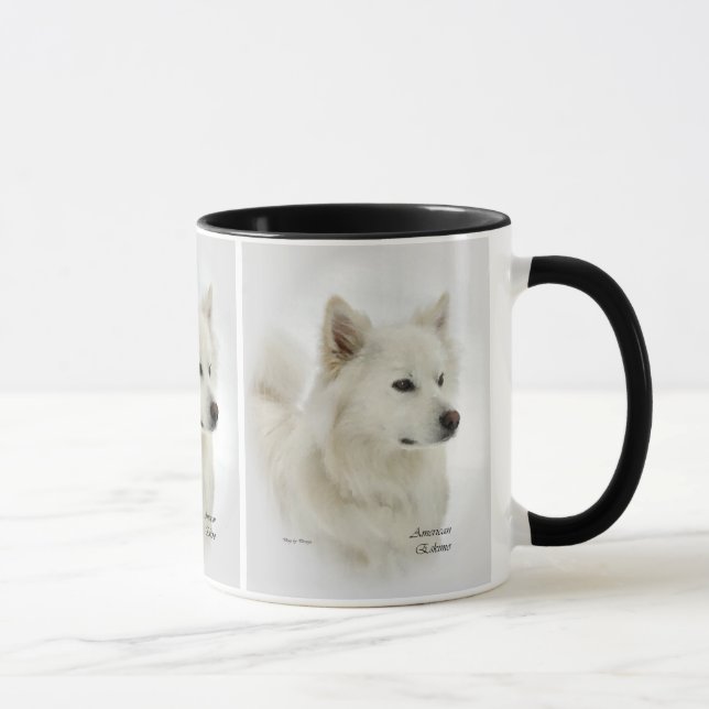 Caneca Presentes de Arte de Cão Eskimo Americano (Direita)