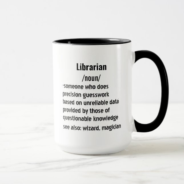 Caneca presentes de Bibliotecária engraçados para mulhere (Direita)