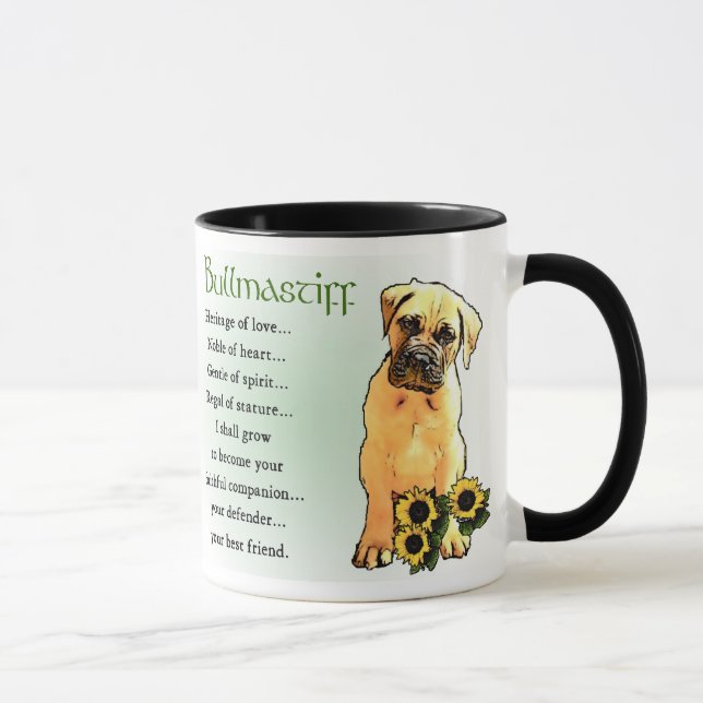 Caneca Presentes de Bullmastiff (Direita)