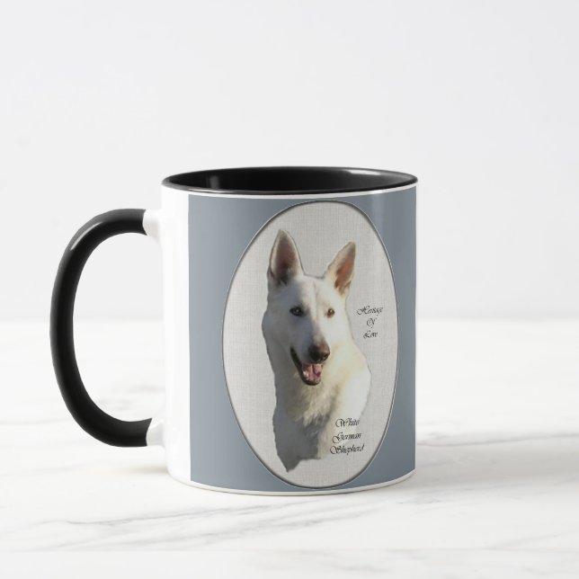 Caneca Presentes de German shepherd Branco (Esquerda)
