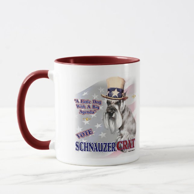 Caneca Presentes de Miniatura Schnauzer (Esquerda)