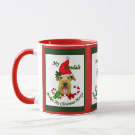 Caneca Presentes de Natal Airedale Terrier