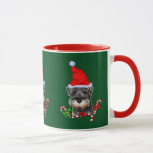 Caneca Presentes de Natal de Schnauzer em Miniatura Bonit