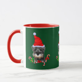 Caneca Presentes de Natal de Schnauzer em Miniatura Bonit