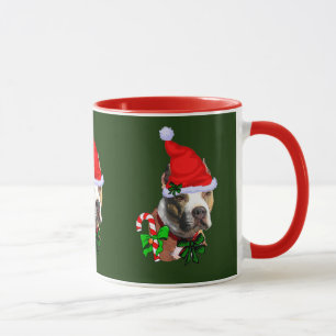 Caneca Presentes de Natal do American Pit Bull Terrier