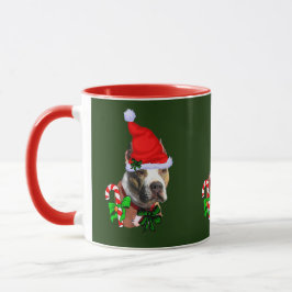 Caneca Presentes de Natal do American Pit Bull Terrier