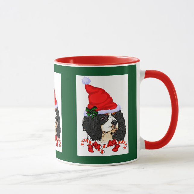 Caneca Presentes de Natal do Cavalier King Charles Spanie (Direita)