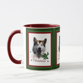 Caneca Presentes de Natal no Alaska Malamute