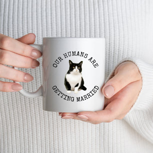 Caneca Presentes de Noivado de Gato de Cão Personalizados