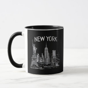 Caneca Presentes de Nova York para Homens Mulheres Cidade