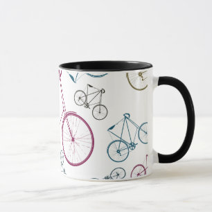 Caneca Presentes de Padrão de Bicicleta Vintage para Cicl