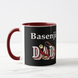 Caneca Presentes de Pai de Cachorro Basenji