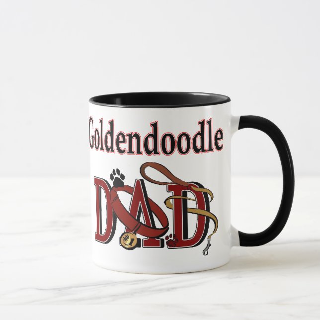 Caneca Presentes de Pai de Goldendoodle (Direita)