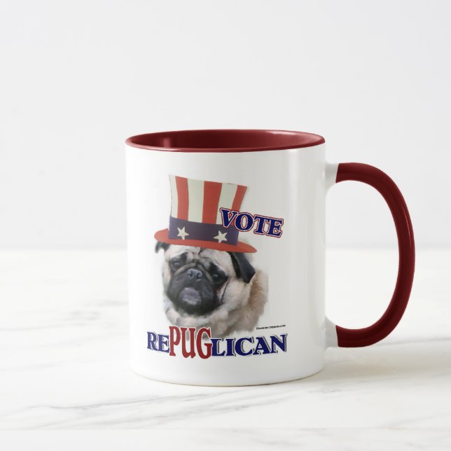Caneca Presentes de Pug Lovers (Direita)