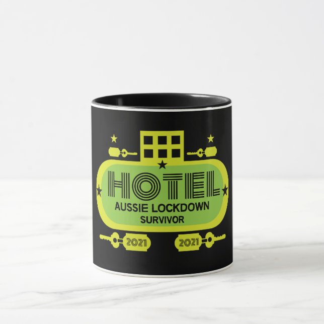 Caneca Presentes de Quarentena do Hotel Australiano | Sob (Centro)