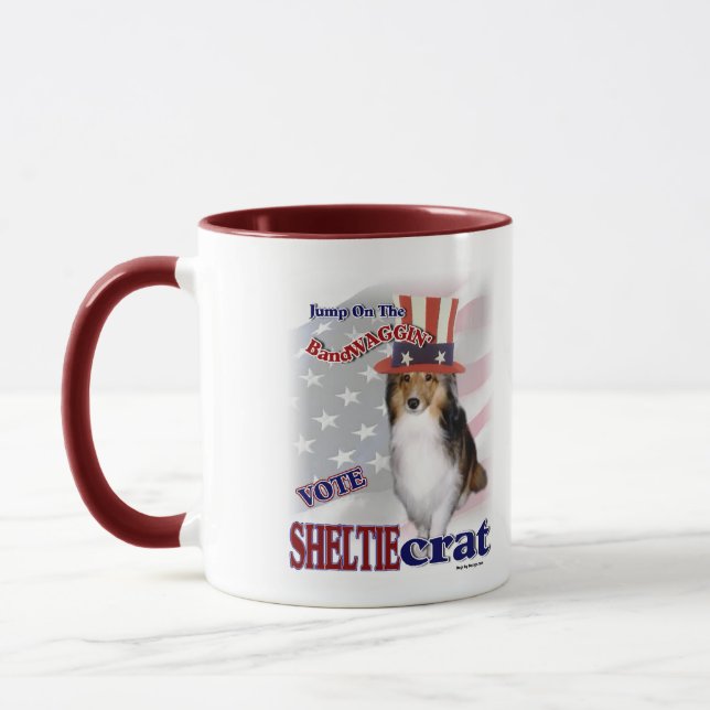 Caneca Presentes de SHETLAND SHEEPDOG (Esquerda)