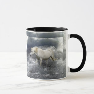 Caneca Presentes do cavalo branco da fantasia & do surf