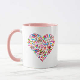 Caneca Presentes do Dia dos Namorados Design em Formato d