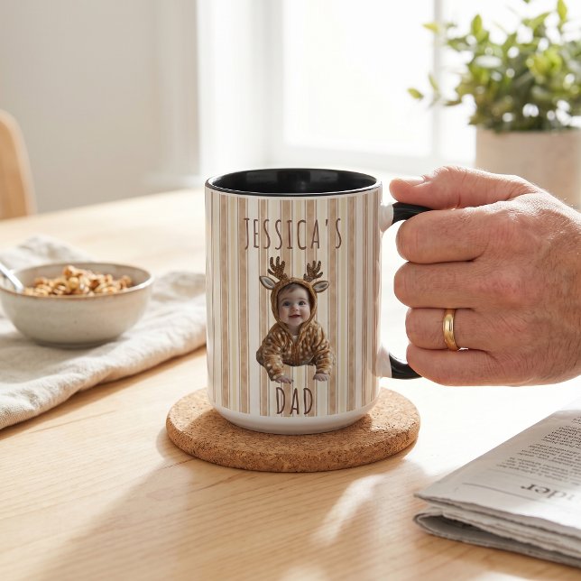 Caneca Presentes do Dia dos Pais para o Papai Listras Mar (Criador carregado)