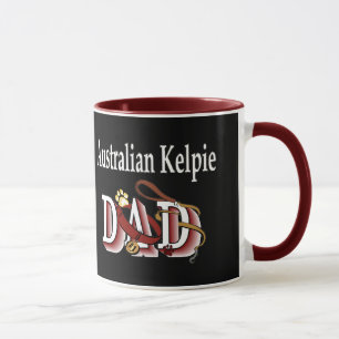 Caneca Presentes do Pai Kelpie australiano