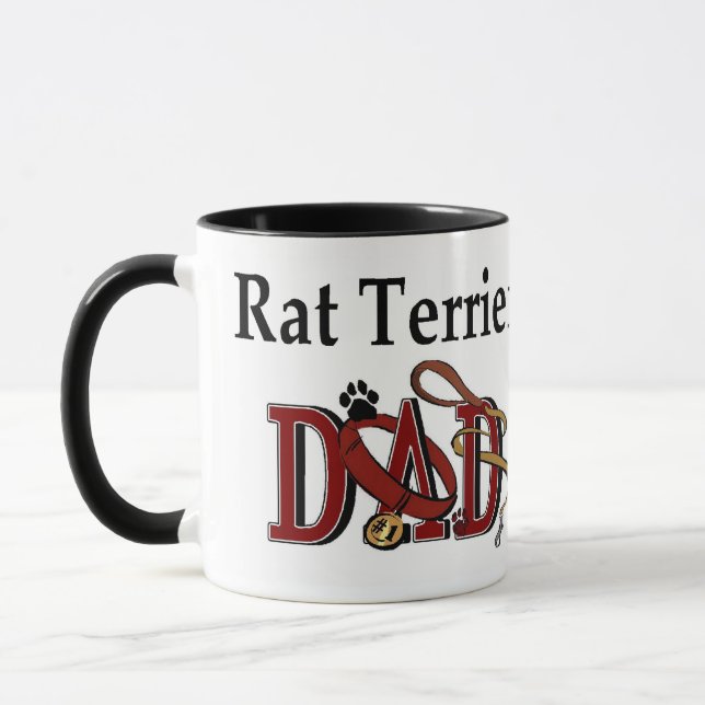 Caneca Presentes do Pai Rat Terrier (Esquerda)