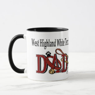 Caneca Presentes do Papai Terrier Branco do Highland Ocid