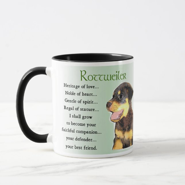 Caneca Presentes do Rottweiler (Esquerda)